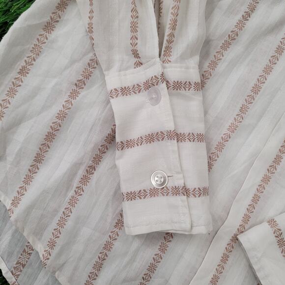 Vintage 60s Hampshire House by Van Heusen Button Shirt Medium 15.5 33 Textured - Picture 6 of 11